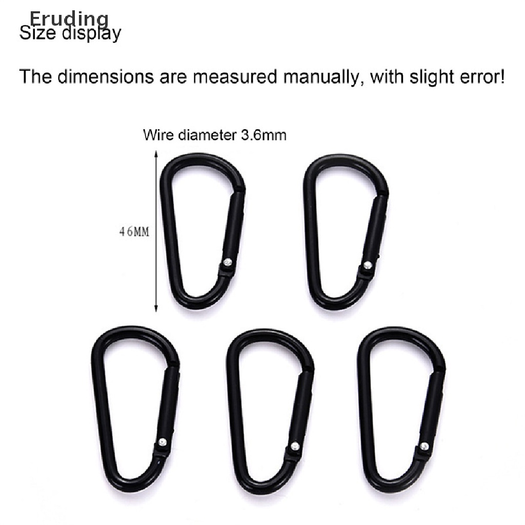 1 Móc Khóa Hợp Kim Nhôm Hình Chữ D Màu Đen