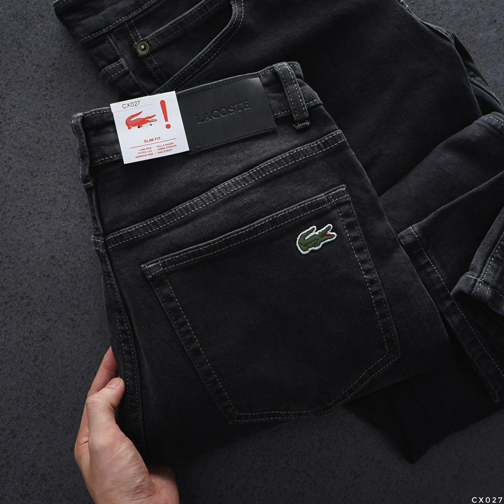 Quần Jean Dài Nam Lcst Đen Wash, Form Slim-fit, chất vải co giãn nhẹ, ống 15-18cm, Hàng VNXK - CX027