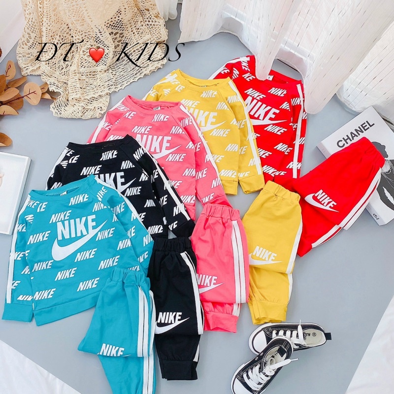 Bộ Cottton Dài Tay Bé Trai/Bé Gái❤️Bộ Thể Thao Chất cotton có giãn 4 chiều siêu mềm mịn cho bé❤️ Bộ in tên thương hiệu