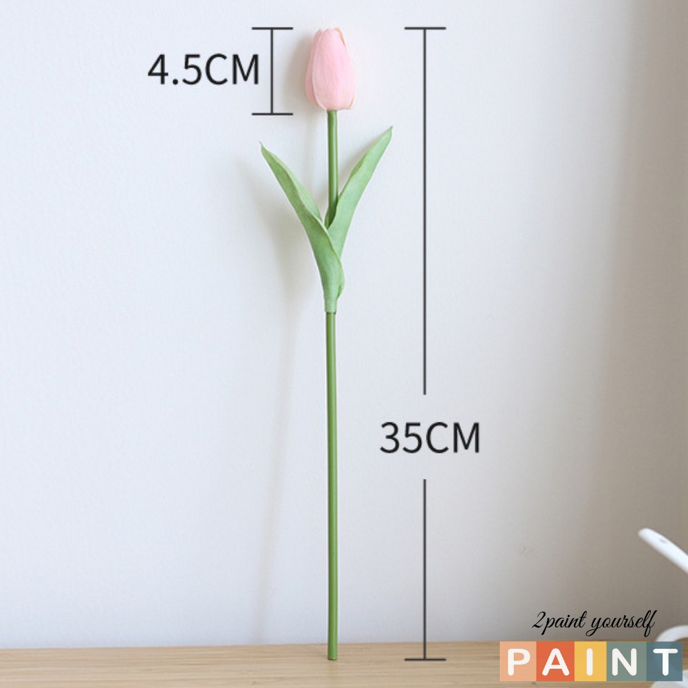 Hoa tulip nhân tạo trang trí bình thủy tinh, lọ hoa, Bông tuy líp nhân tạo decor phông chụp ảnh