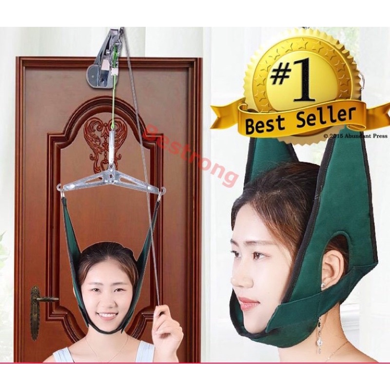 Đai treo cổ có gắn cửa - Bestrong- thoát vị đốt sống cổ- dây kéo bằng thép- Freesize