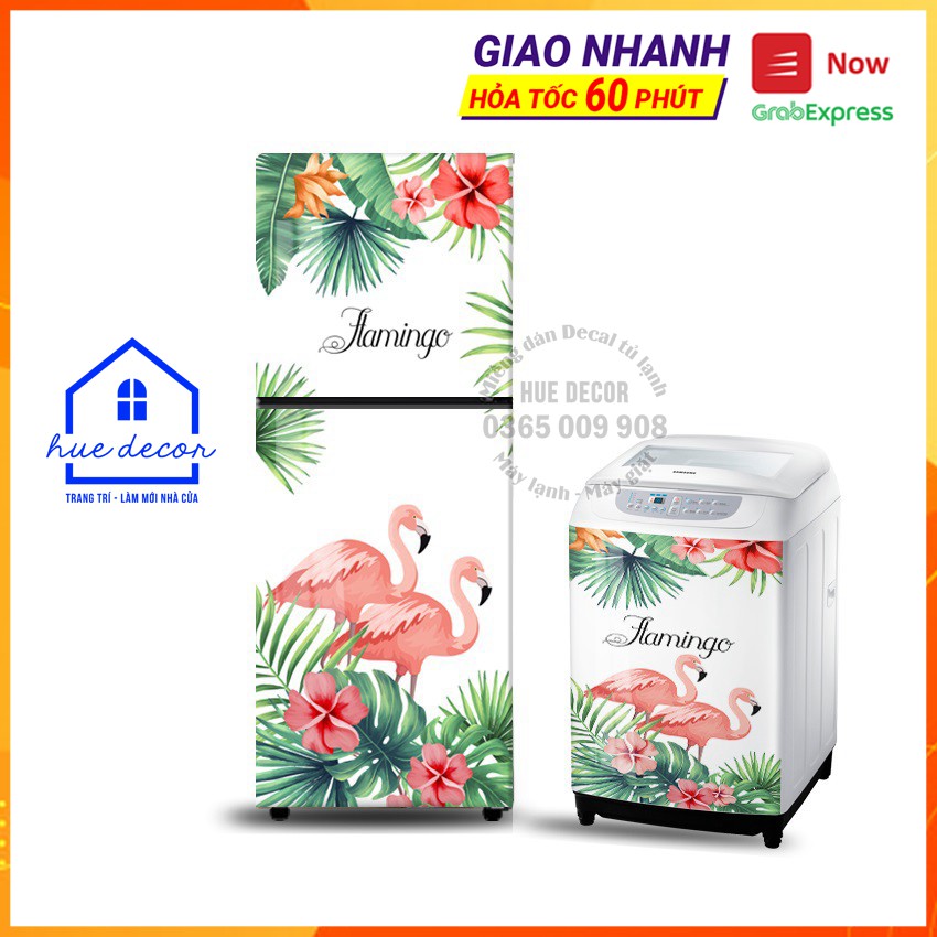 Decal chuyên dụng dán tủ lạnh Hồng Hạc HUE DECOR- Chống nước, làm mới không gian nhà bạn