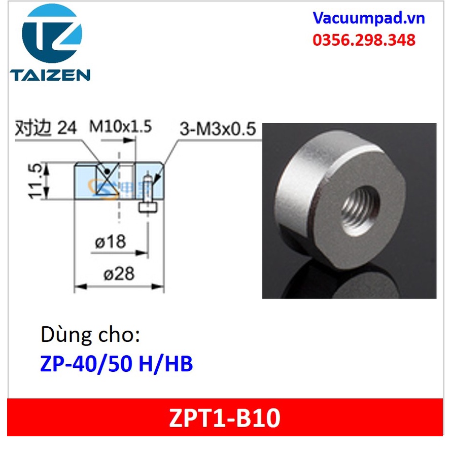 Giác hút chân không ZP-HN/HS  ZP-32/40/50/63/80/100/125/150/200-HS/N
