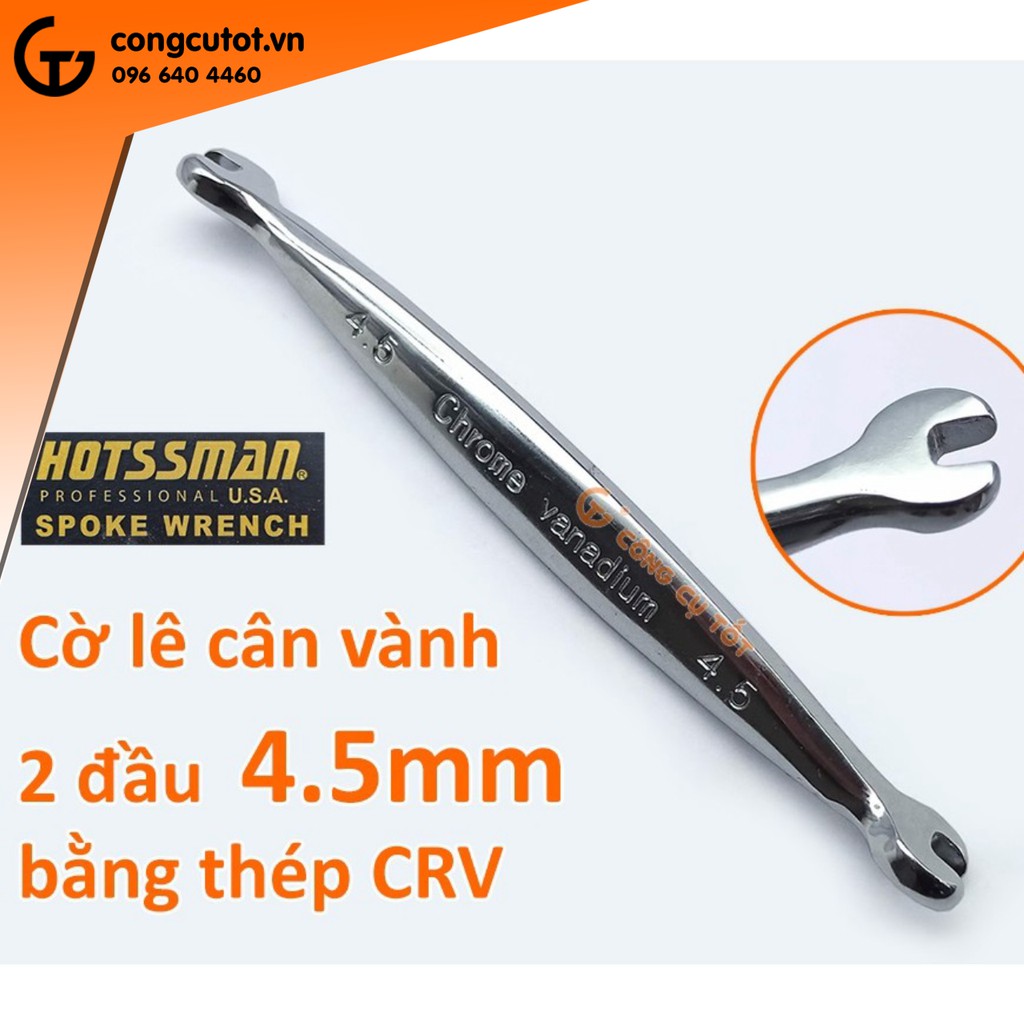 Cờ lê cân vành xe máy hai đầu 4.5mm HOTSSMAN bằng thép Crôm Vanadium