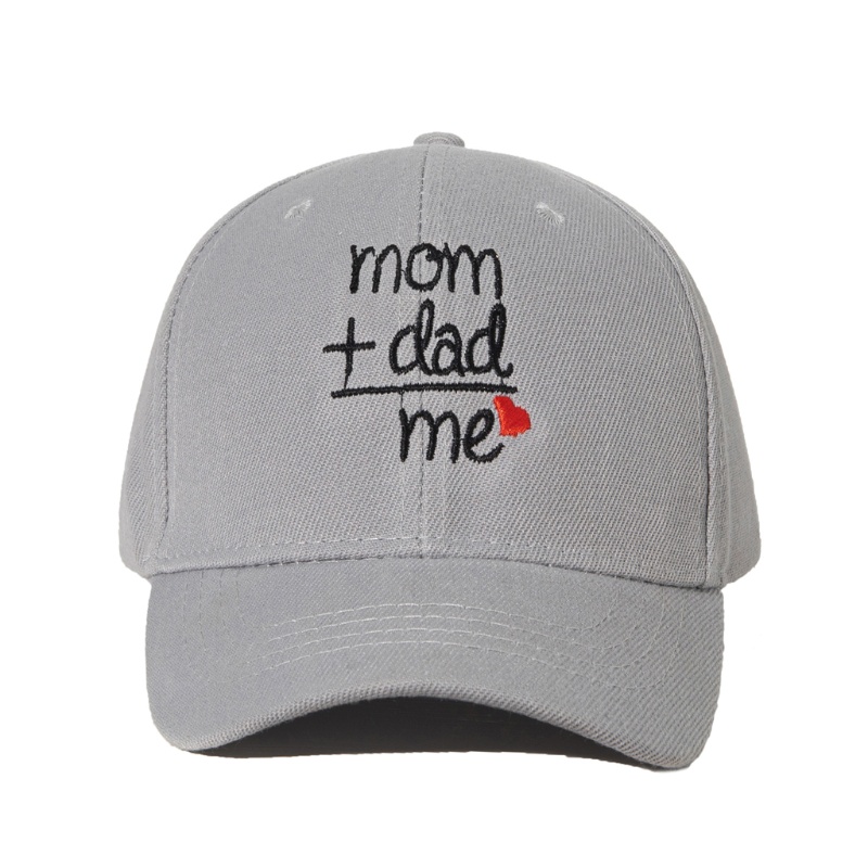 Inn Mũ Lưỡi Trai Chống Nắng Thêu Chữ Mom Dad Love Me Phong Cách Hip Hop