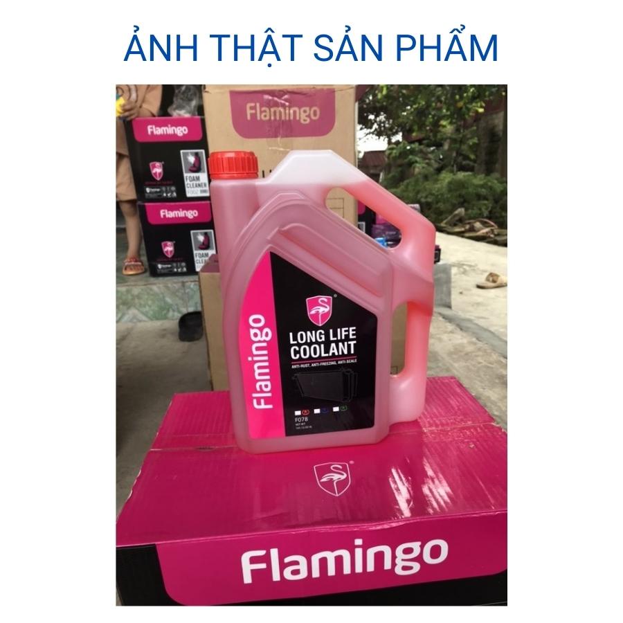 Nước làm mát ô tô động cơ mát máy xe hơi màu Đỏ thương hiệu Flamingo cao cấp can 5L Mitauto