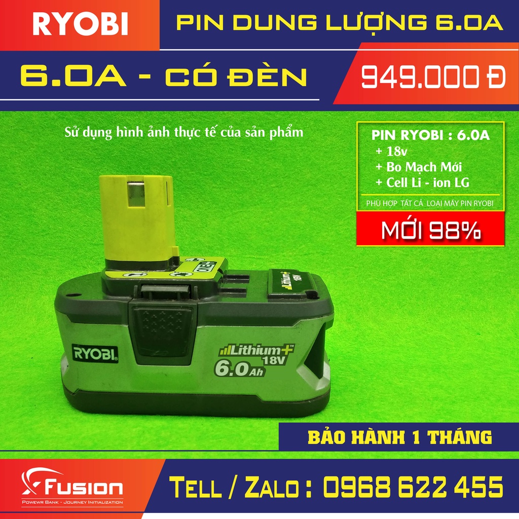 Pin ryobi 6.0