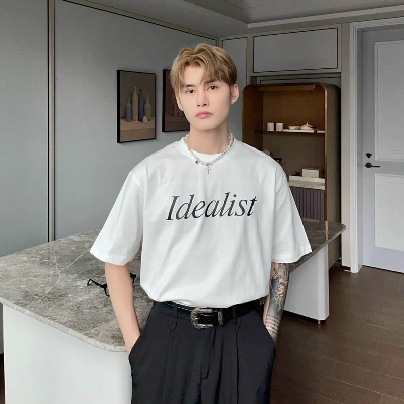 ÁO THUN TAY LỠ COTTON IDEALIST UNISEX NAM NỮ (kèm ảnh thật)