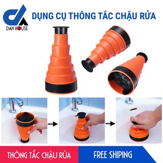 Dụng cụ thông tắc chậu rửa mặt - bồn rửa bát