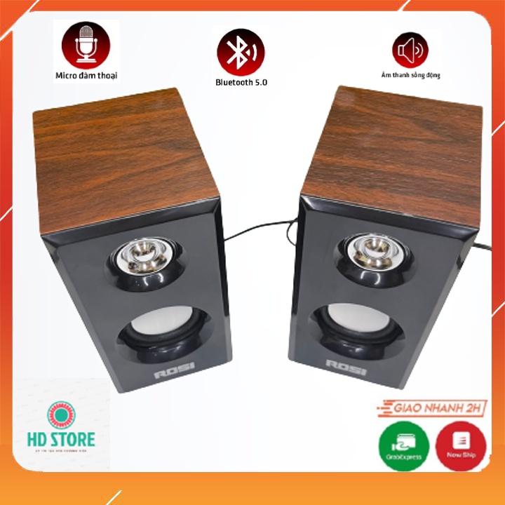 Loa Vân gỗ Máy Tính Rosi RS- 333(USB 2.0 ) Âm Thanh Hay Sắc Nét, Thiết Kế Rất Sang Trọng, Mang Lại Âm Thanh Tuyệt Vời.
