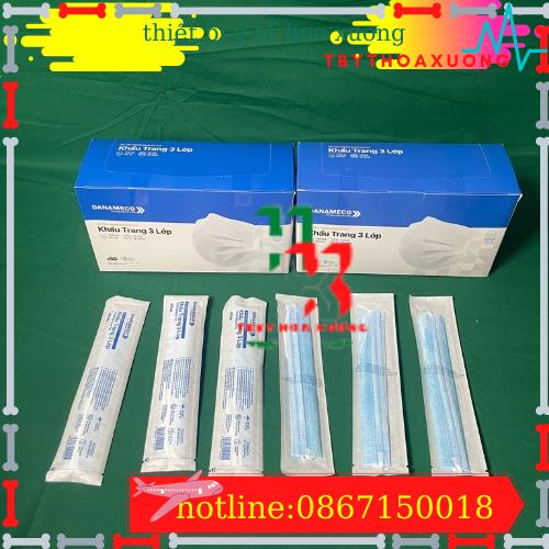 Khẩu Trang Y Tế Đã Tiệt Trùng DANAMECO 1 Chiếc/Túi - Hộp 50 Chiếc