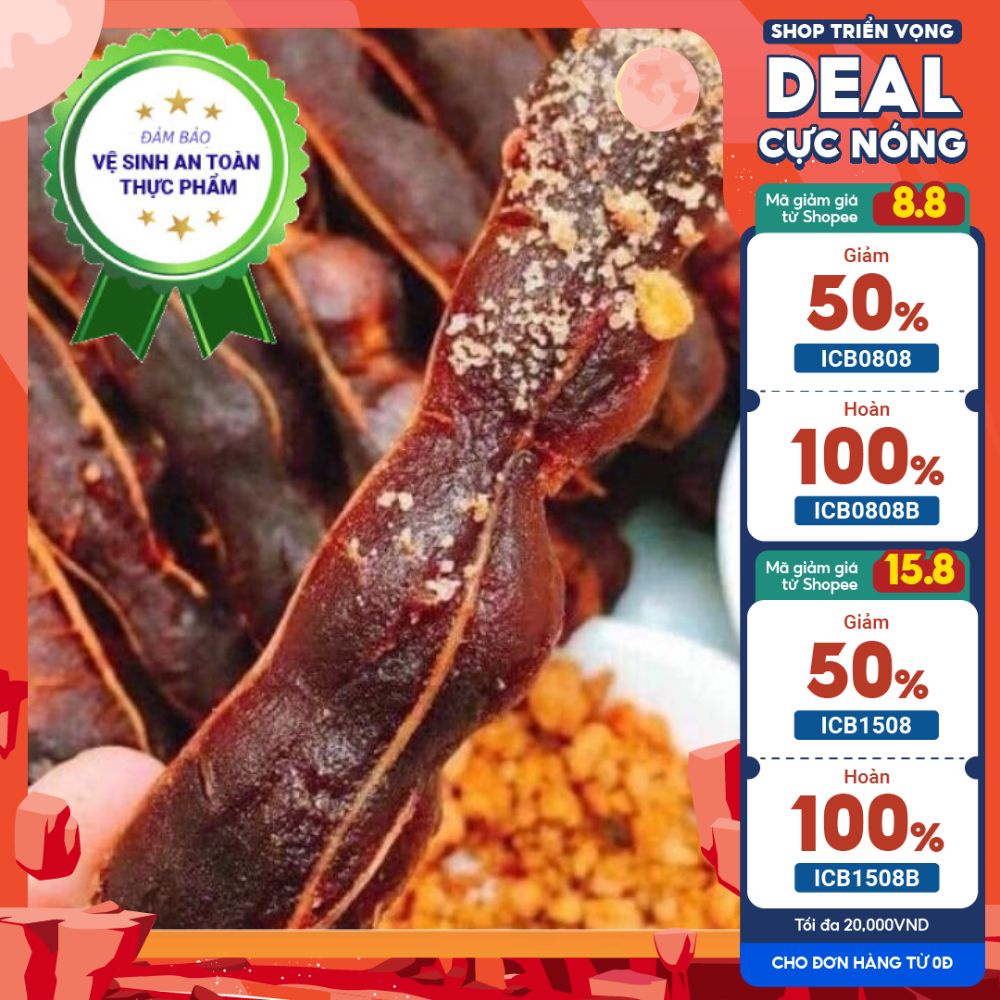 500Gr Me Lào 1 Nắng Nguyên Trái Kèm Muối Tôm Loại Ngon - KENMART