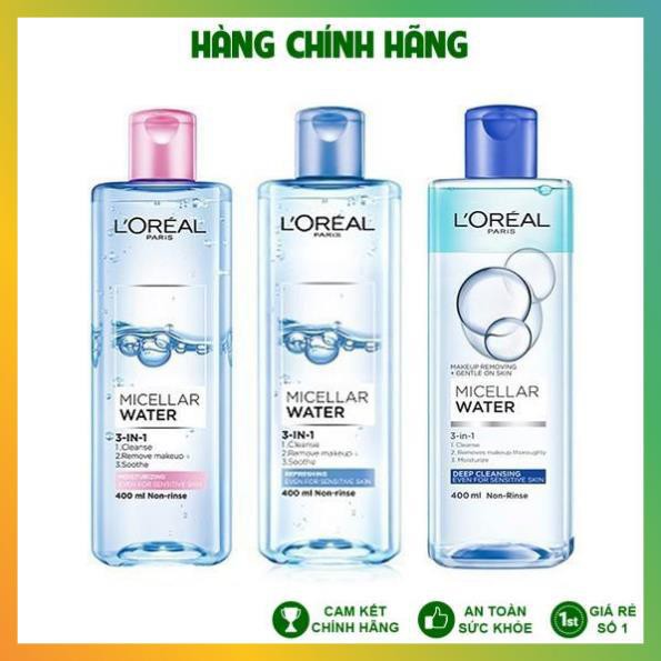 Nước Tẩy Trang, Nước Tẩy Trang Loreal - L'Oreal Paris 3-in-1 Micellar Water, Top 3 Nước Tẩy Trang Tốt Nhất