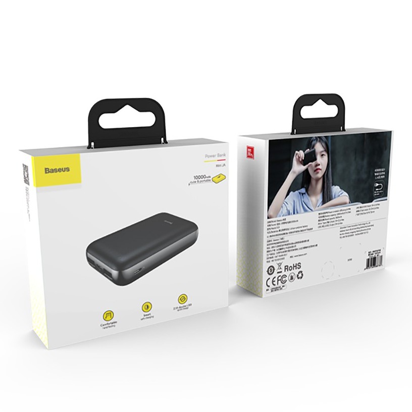 Sạc dự phòng Baseus mini 2.1A cổng USB đôi siêu bền tiện dụng 10000mAh | WebRaoVat - webraovat.net.vn