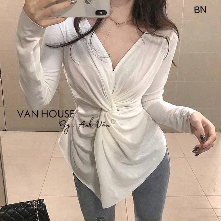 Áo phông giấy xoắn eo siêu hot