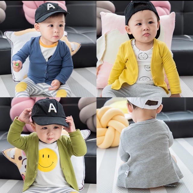 [Rẻ vô địch-ảnh thật] Áo khoác cardigan bé trai / bé gái cổ tim ấm áp sành điệu không thể thiếu cho bé trong mùa đông