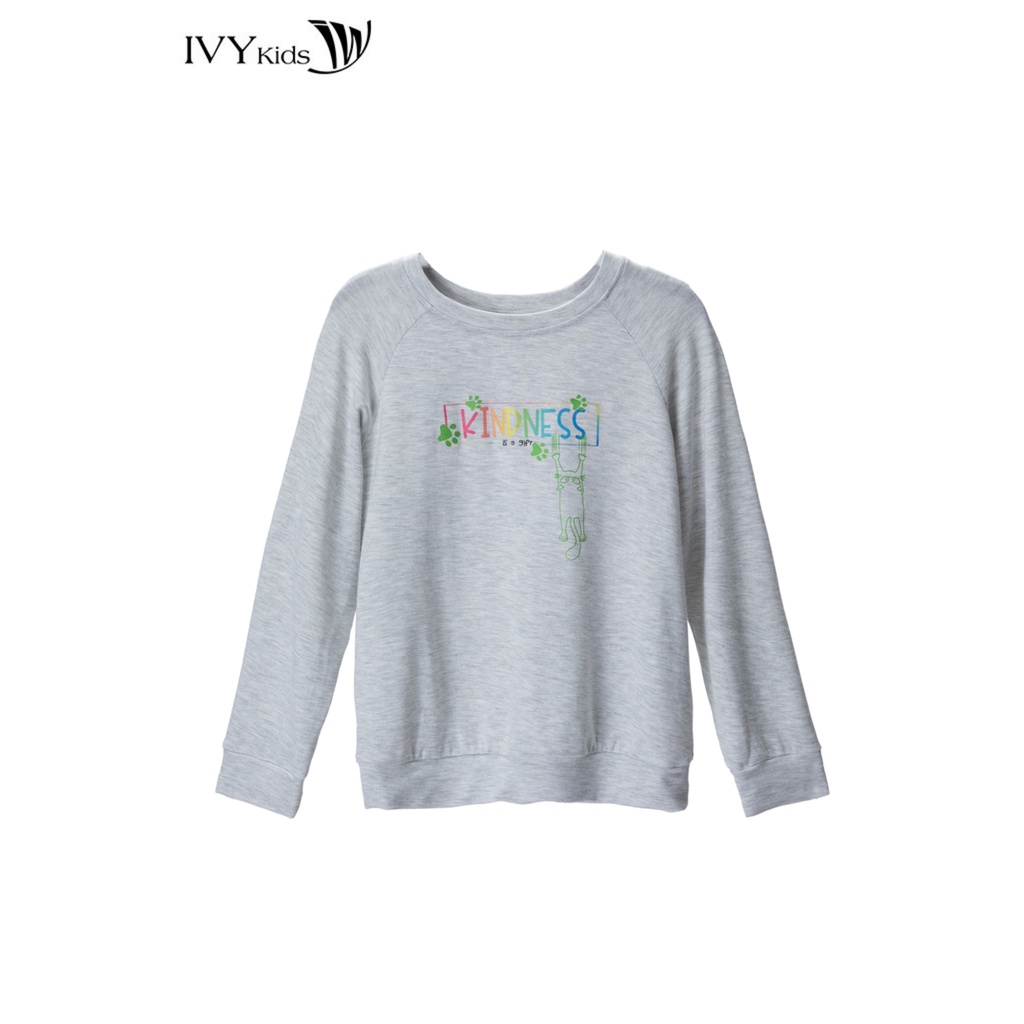 Áo thun tay dài bé trai IVY moda MS 58K1382