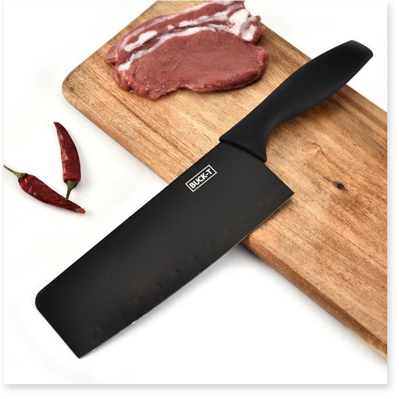 Dao nấu ăn   GIÁ VỐN] Bộ dao 5 món Buck-T làm từ thép không gỉ bền đẹp - Dụng cụ nấu ăn sang trọng, bền đẹp 7111