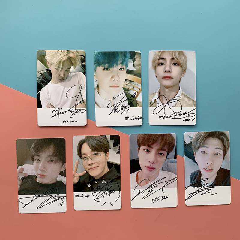 Bộ 7 Thẻ Hình Thành Viên Nhóm Nhạc Bts