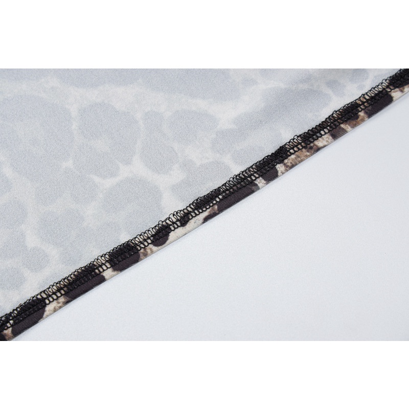 Đầm Hai Dây Lưng Cao Xẻ Tà Họa Tiết Da Báo Quyến Rũ Cho Nữ