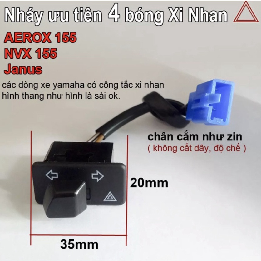Công Tắc Hazard Cho Yamaha NVX, Janus, AEROX 155