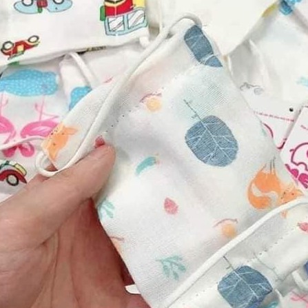 Khẩu Trang Vải Xô Xuất Hàn 4 Lớp Trẻ Em Kháng Khuẩn,Chống Bụi Mịn Cho Bé Sơ Sinh Tới 2 Tuổi.