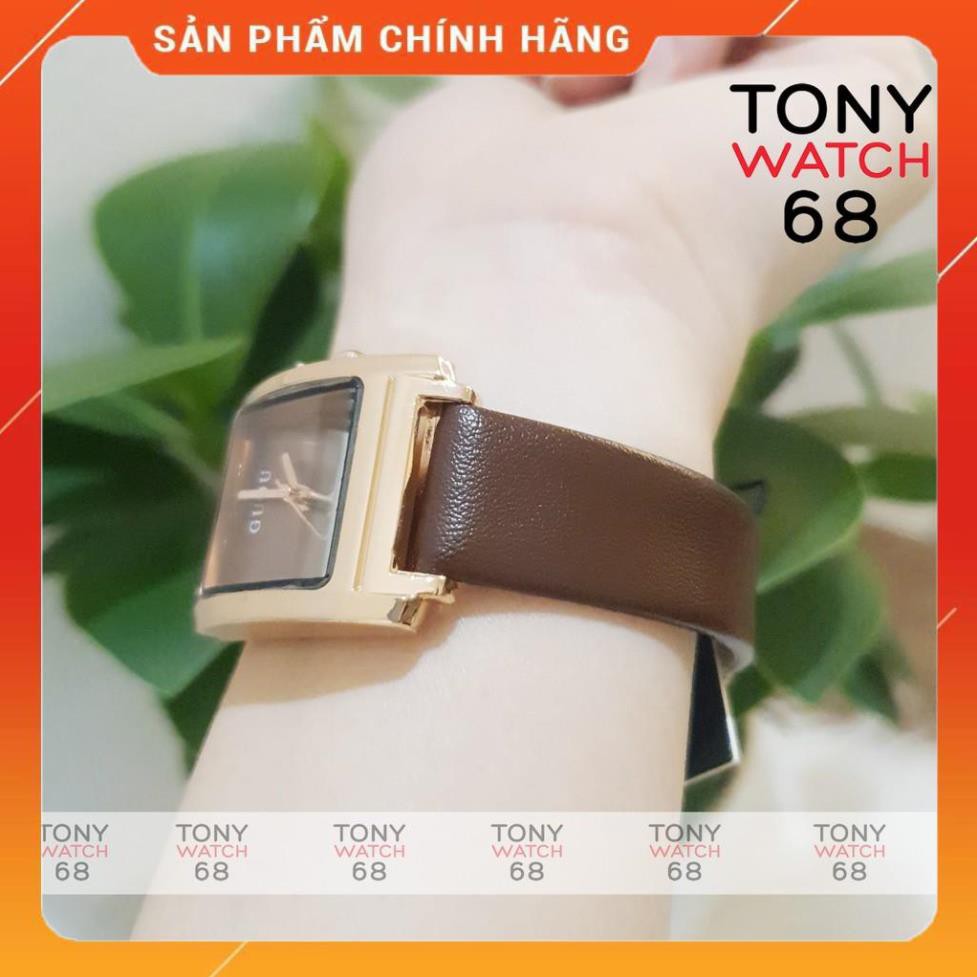 Hot!!! Đồng hồ nữ Guou mặt vuông dây da đỏ trắng chính hãng chống nước Tony Watch 68 giá re