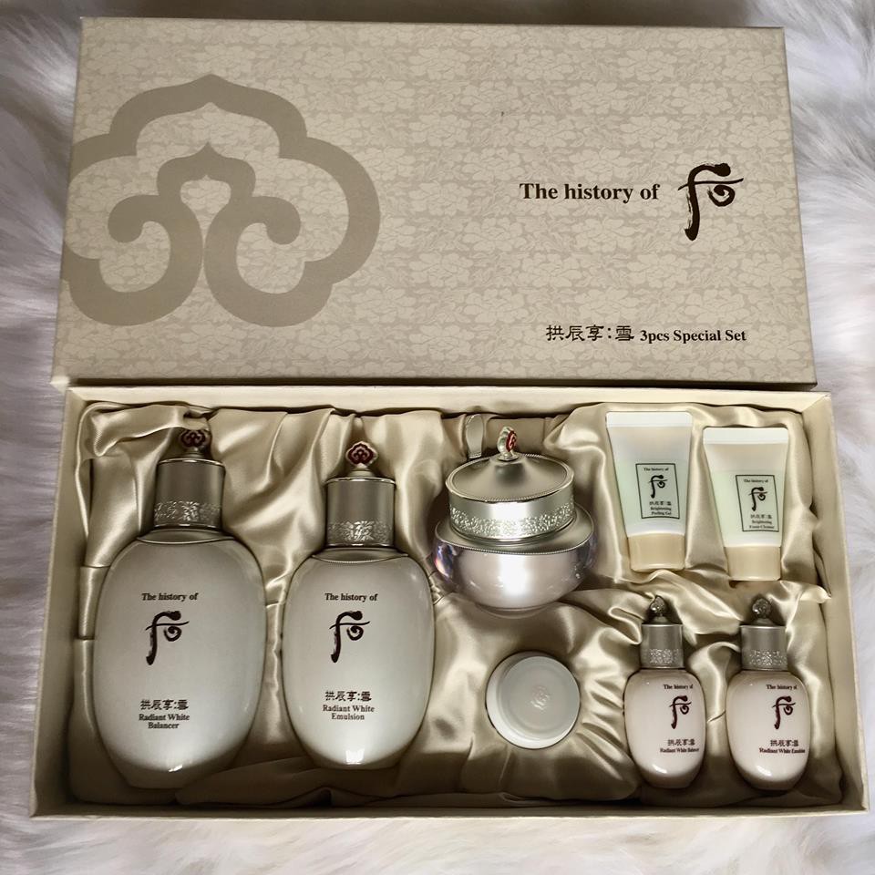 SET WHOO RADIANT WHITE- SET WHOO DƯỠNG TRẮNG DA-MỜ THÂM NÁM,TÀN NHANG