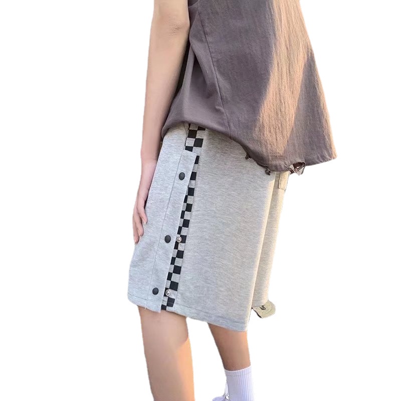 Quần Short Thể Thao Dáng Rộng Cài Nút Bên Hông Phong Cách Thời Trang Nhật Bản Cho Nam Giới Có Size M-3XL