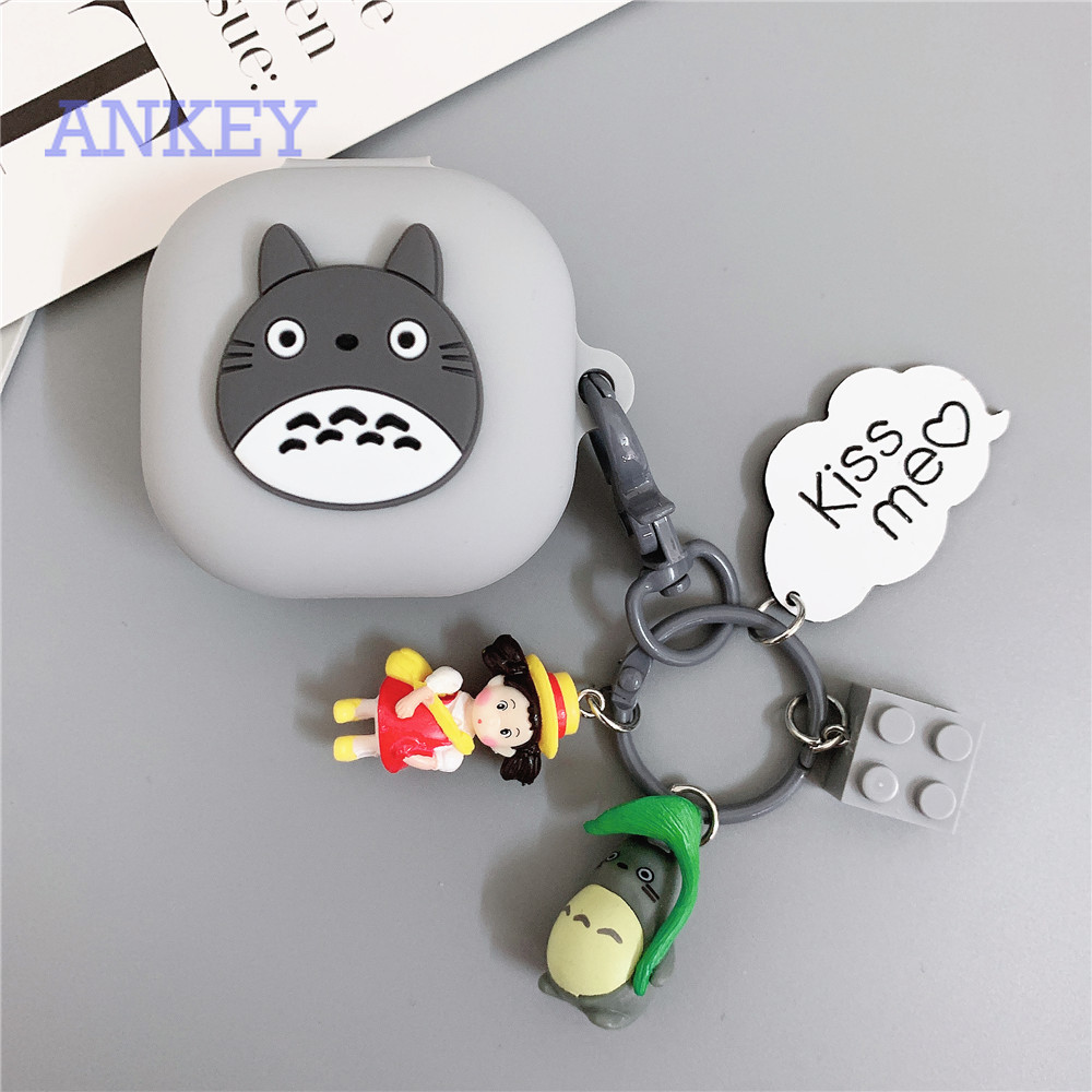 Samsung Galaxy Buds+ Plus / Buds Live / Buds Pro Case Totoro Cartoon Camera Cute Earphone Cover for Soft Silicone Case with ring Anti-shock Case Headphone Wireless Headset Earbuds Waterproof Case Shockproof Protective Skin Protective Shell