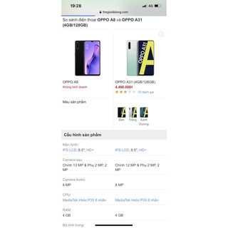 Bao da Oppo A31 / Oppo A8 thời trang
