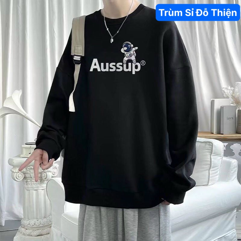Áo khoác hoodie sweater nam Aussup form rộng chất nỉ bông cao cấp Đủ Size cho nam nữ mặc nhà đi học chơi phong cách Hàn