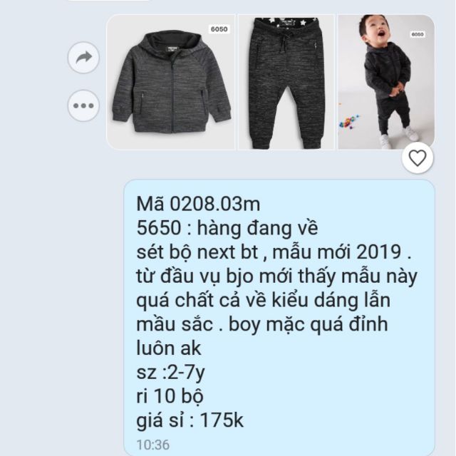 Sét bộ Next bé trai