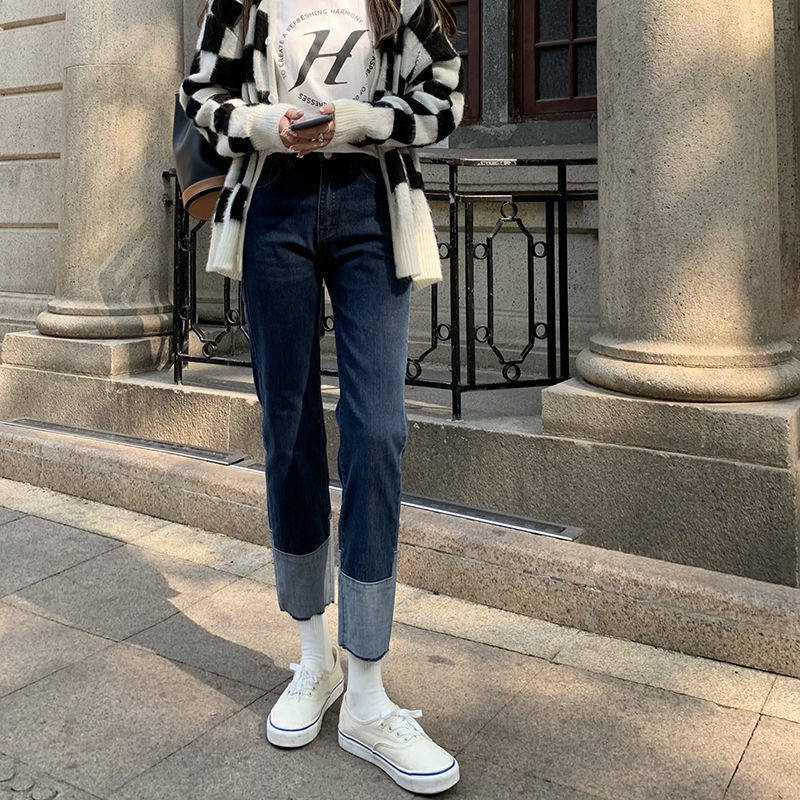 Quần Jean Nữ Màu Sắc Tương Phản