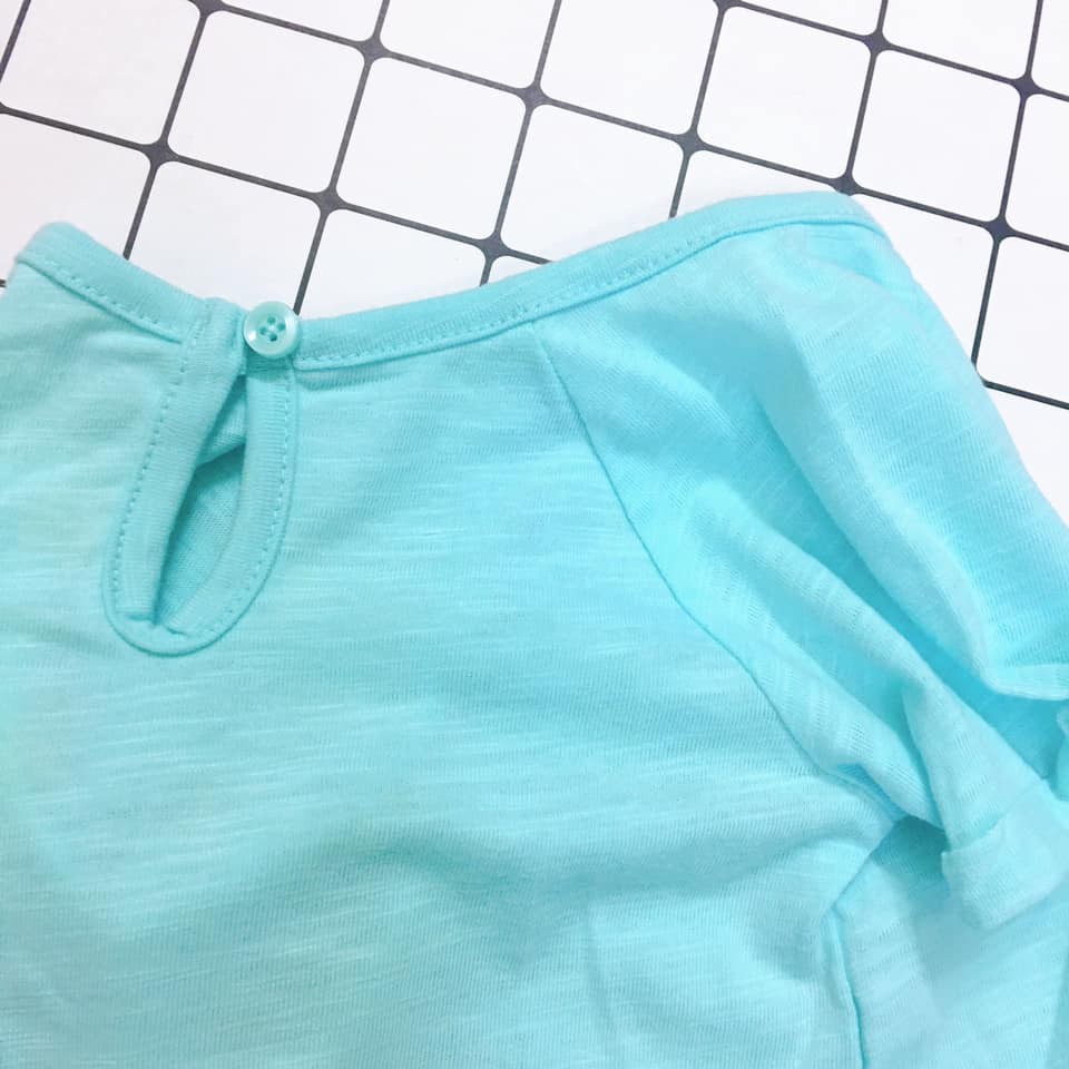 Bộ cotton cộc tay và sát nách bé gái