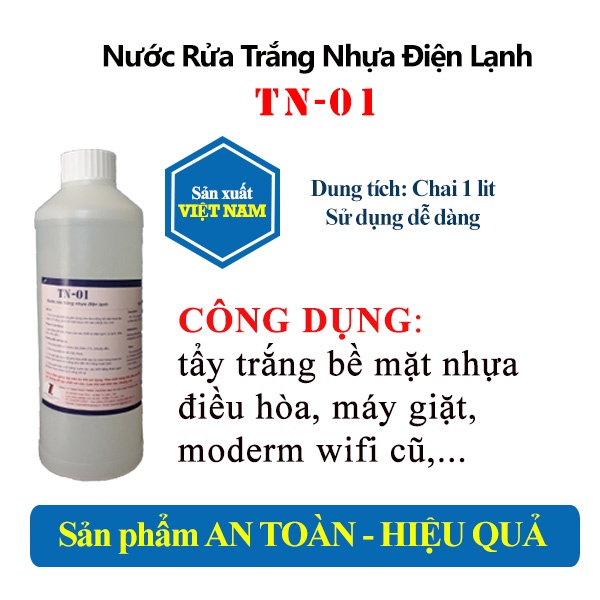 Dung Dịch Tẩy Trắng Nhựa Ố Vàng, Điều Hòa, Máy Giặt, Modem Wifi Cũ,... loại 1L_TN-01