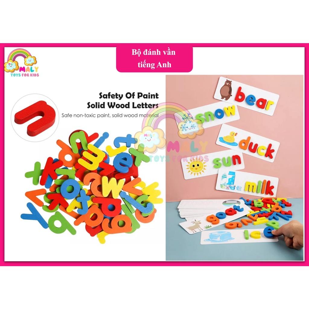 Đồ chơi gỗ học tiếng Anh