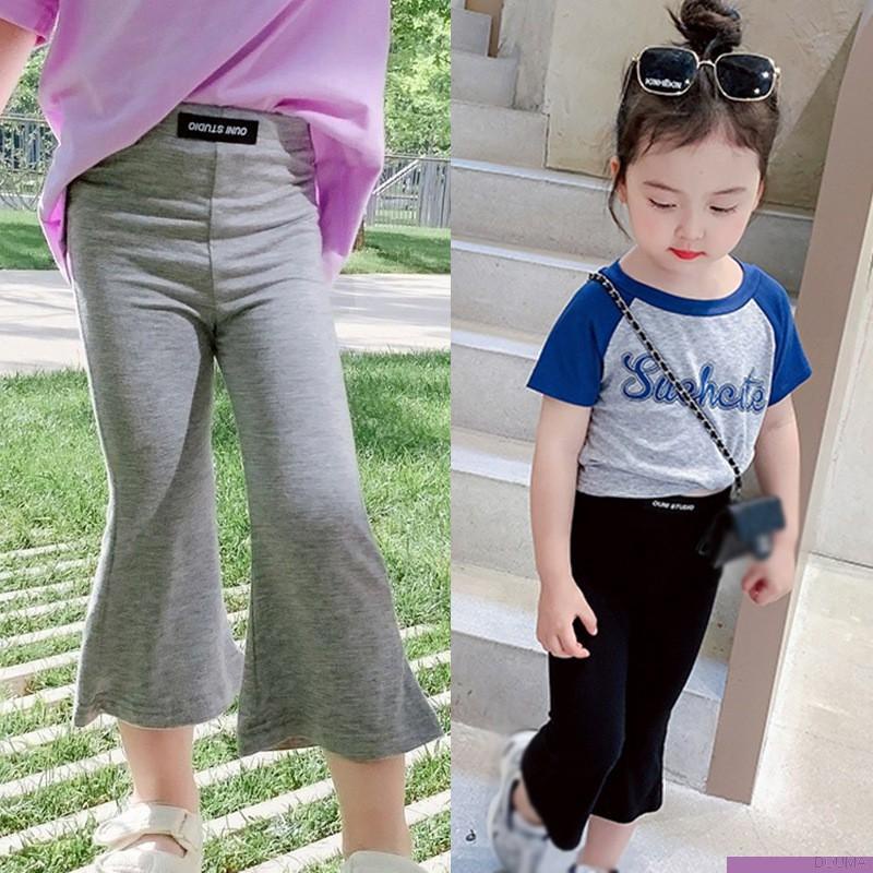 Quần ống loe thời trang hè phong cách Hàn Quốc đáng yêu dành cho bé gái