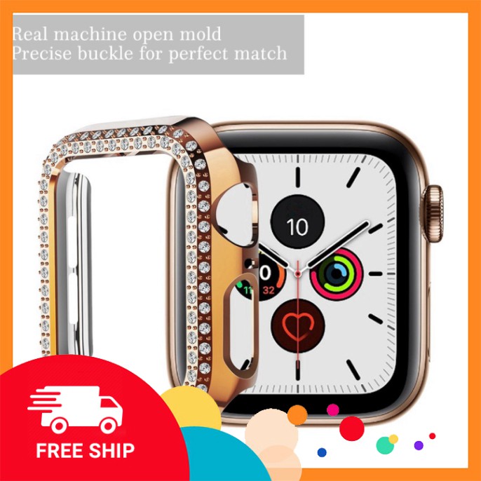 CHÍNH HÃNG Ốp bảo vệ đồng hồ thông minh đính đá cho Apple Watch Series 6 SE 5 4 3 2 1 38mm 40mm 42mm 44mm SẢN PHẨM BÁN C