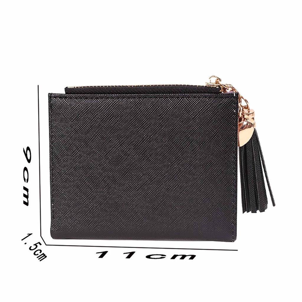 Ví nữ đựng tiền nhiều ngăn 574  khóa bấm chất da retro phong cách thanh lịch