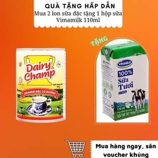 Combo SỮA ĐẶC DAIRY CHAMP 500G TẶNG 1 hộp sữa vinamilk 110ml thumbnail