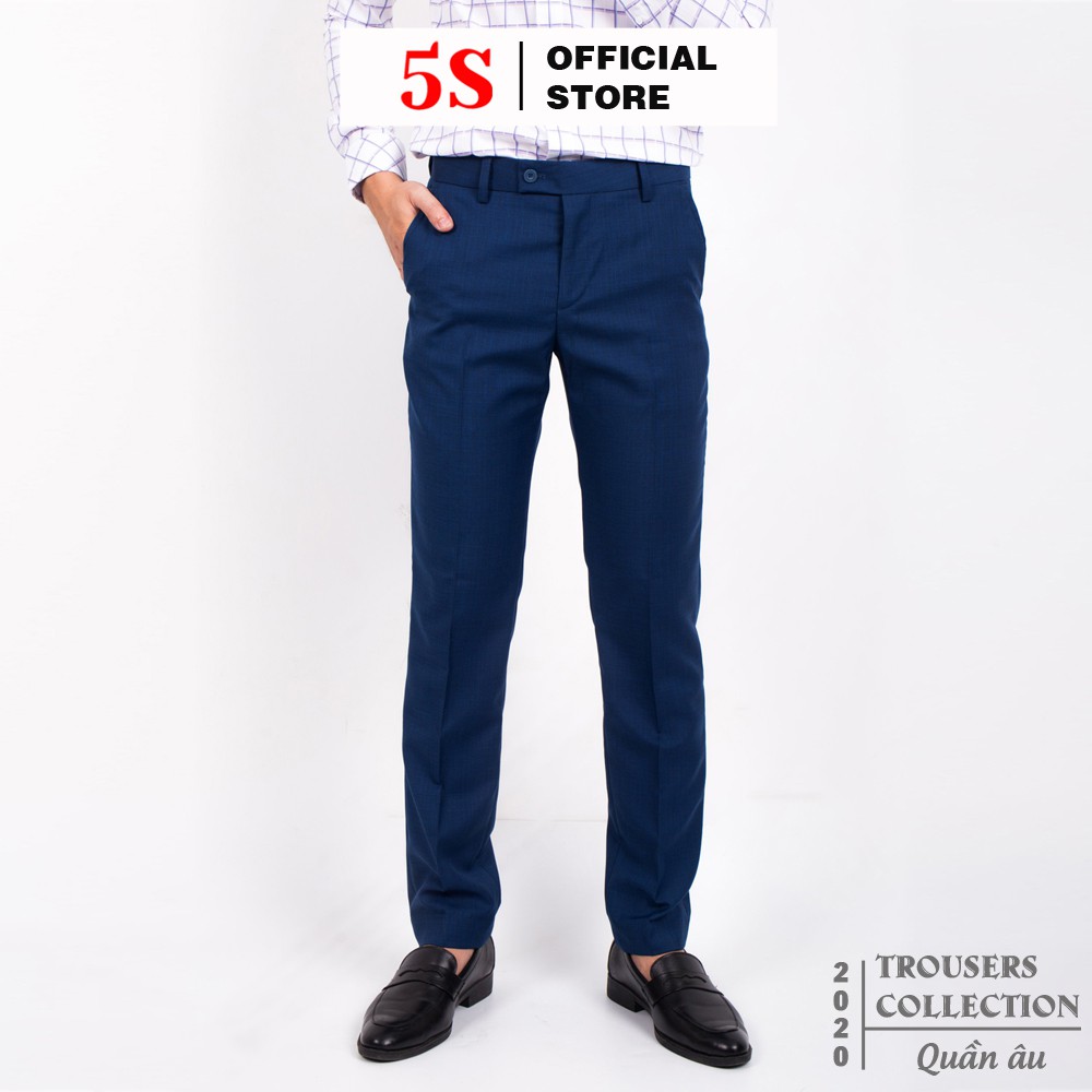 Quần Âu Nam 5S Họa Tiết Màu Tím Than Sáng, Dáng Ôm Vừa, Chất Liệu Ít Nhăn, Thoáng Mát, Thấm Hút Nhẹ (QAU0408S1TTS)