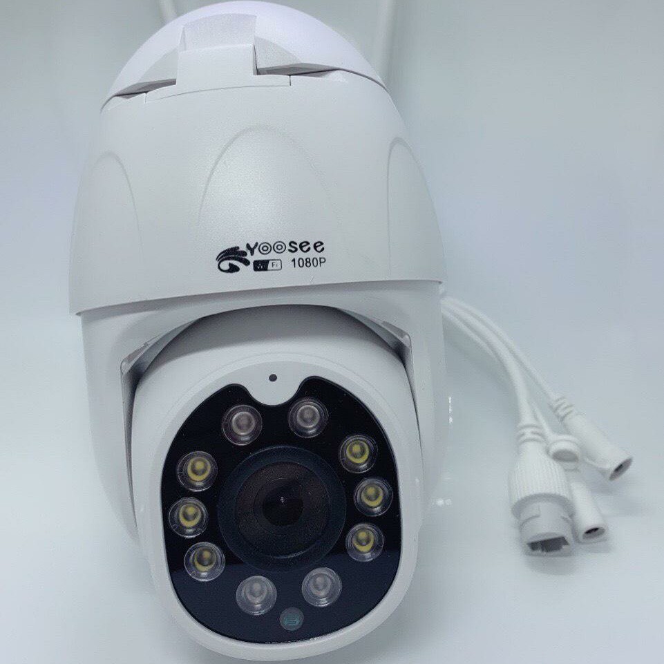 (SHOP UY TÍN) Camera IP Wifi Ngoài Trời Yoosee Xoay 360 Độ LD-0601 Full HD 1080 - TÍCH HỢP CỤM ĐÈN GỒM 10 MẮT