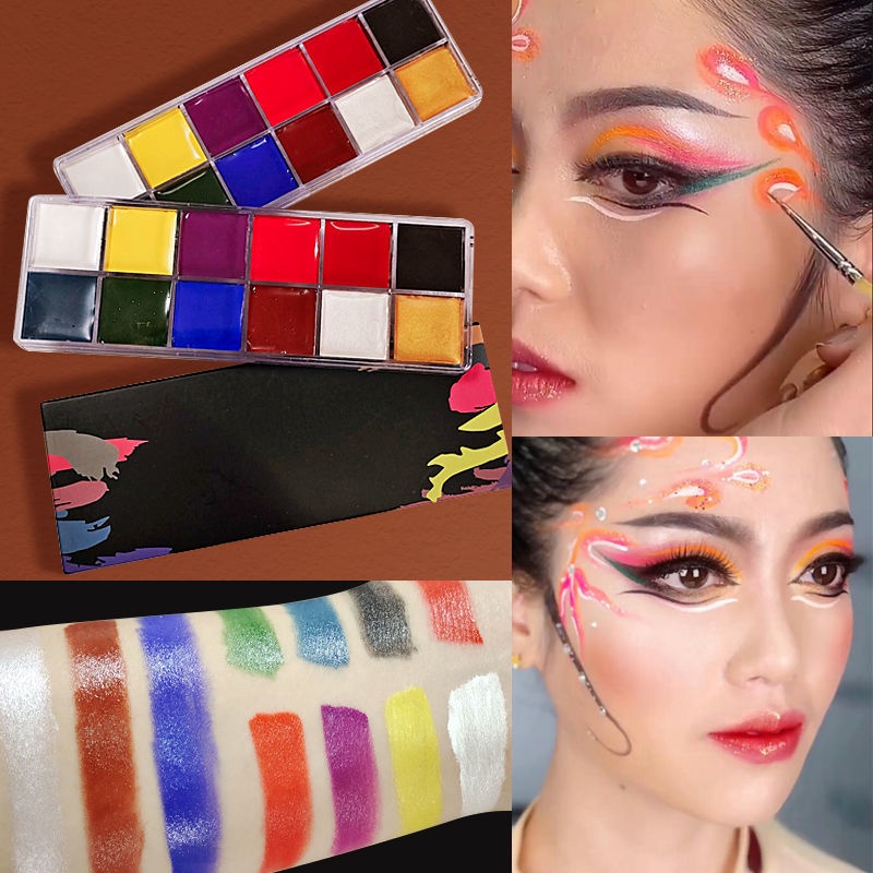 Bộ Màu Vẽ Mặt Và Cơ Thể Hóa Trang Halloween Chuyên Nghiệp