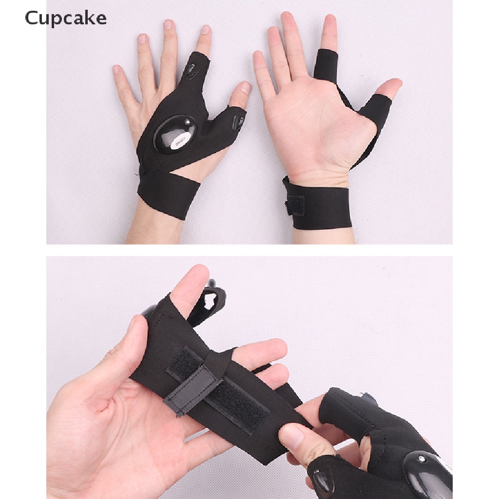 Găng Tay Không Ngón Có Đèn Pin LED Đa Năng Dùng Cứu Hộ