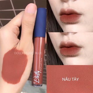 Mua 1 Tặng 1 dưỡng môi [Nâu Tây  ]Son Cao Cấp Dolly Velvet Lips Blue Classic 2020