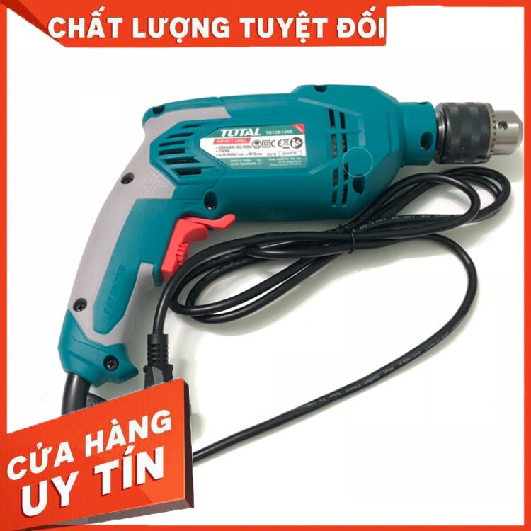 MÁY KHOAN ĐỘNG LỰC TOTAL 750W FREE MỦI KHOAN BÊ TÔNG CAO CẤP nguyên zin nhé các bác