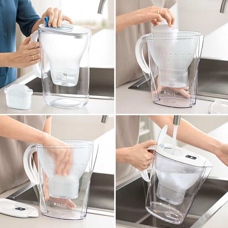 Bình lọc nước BRITA 2,4L và 6 lõi lọc