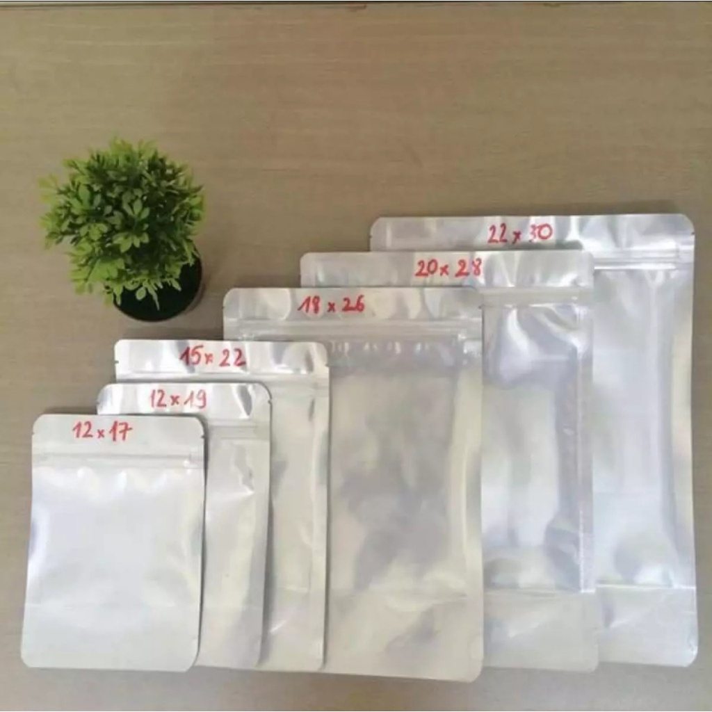 Set 1kg Túi Zipper Bạc-1 Mặt Trong-Bấm vào chọn size