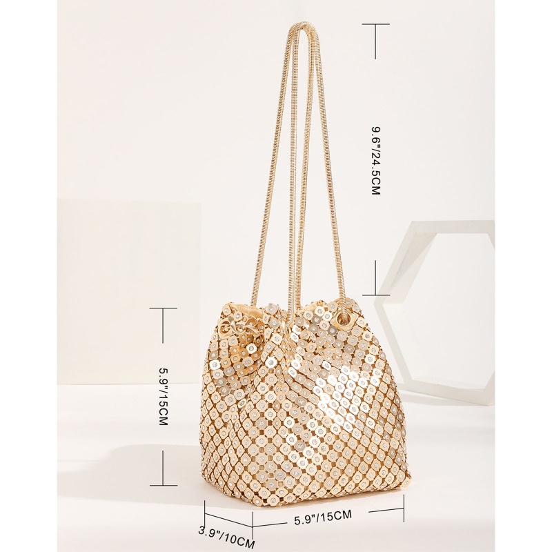 Túi Đeo Chéo Đính Đá Lấp Lánh Thời Trang Dự Tiệc